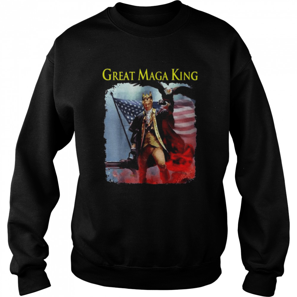 Great maga king anti joe biden ultra maga the return American flag  Unisex Sweatshirt