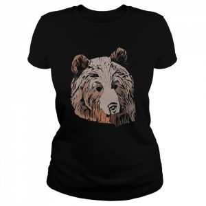 Grizzly Bear Motif Art Print Animal with Nordic BearShirt Shirt Classic Women's T-shirt