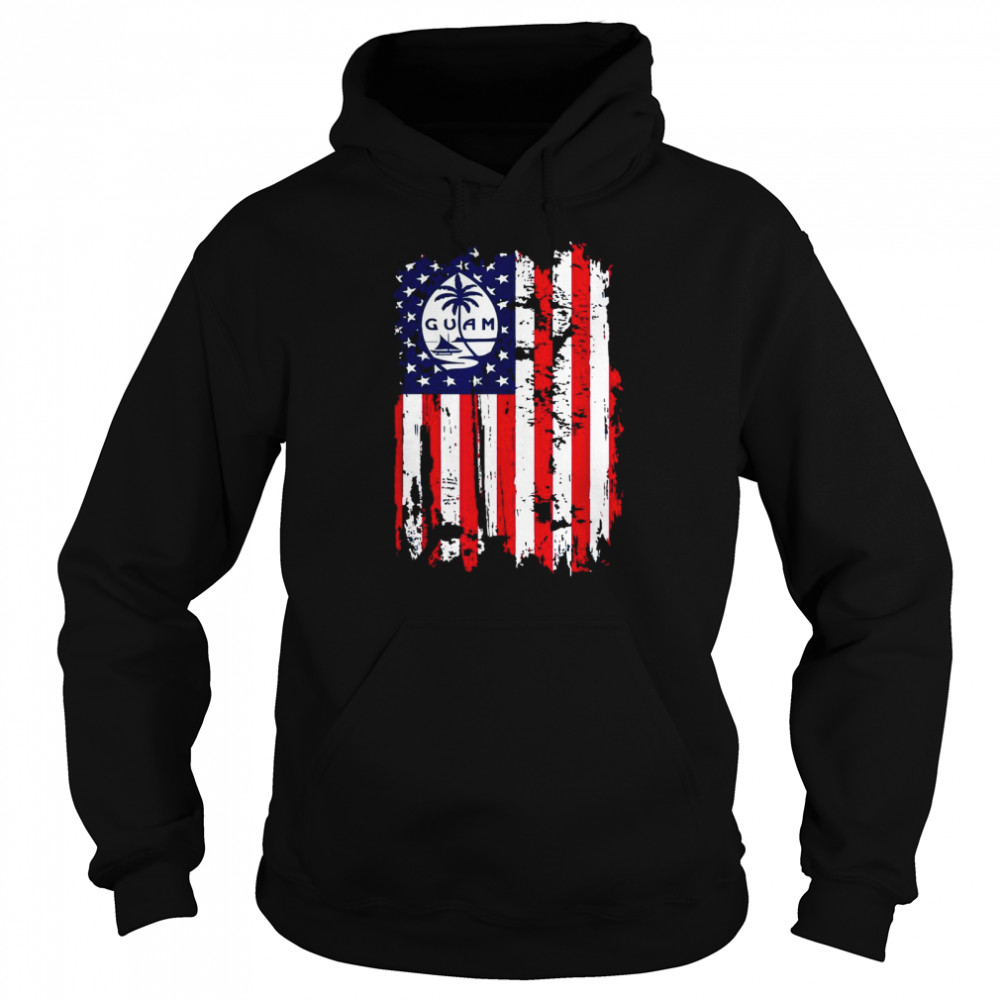 Guam and American Roots USA Seal Guamanian Hafa Adai Shirt Unisex Hoodie