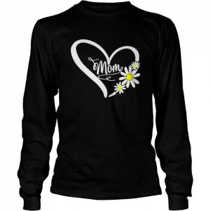 Happy mother’s day mom heart daisy flower rainbow  Long Sleeved T-shirt