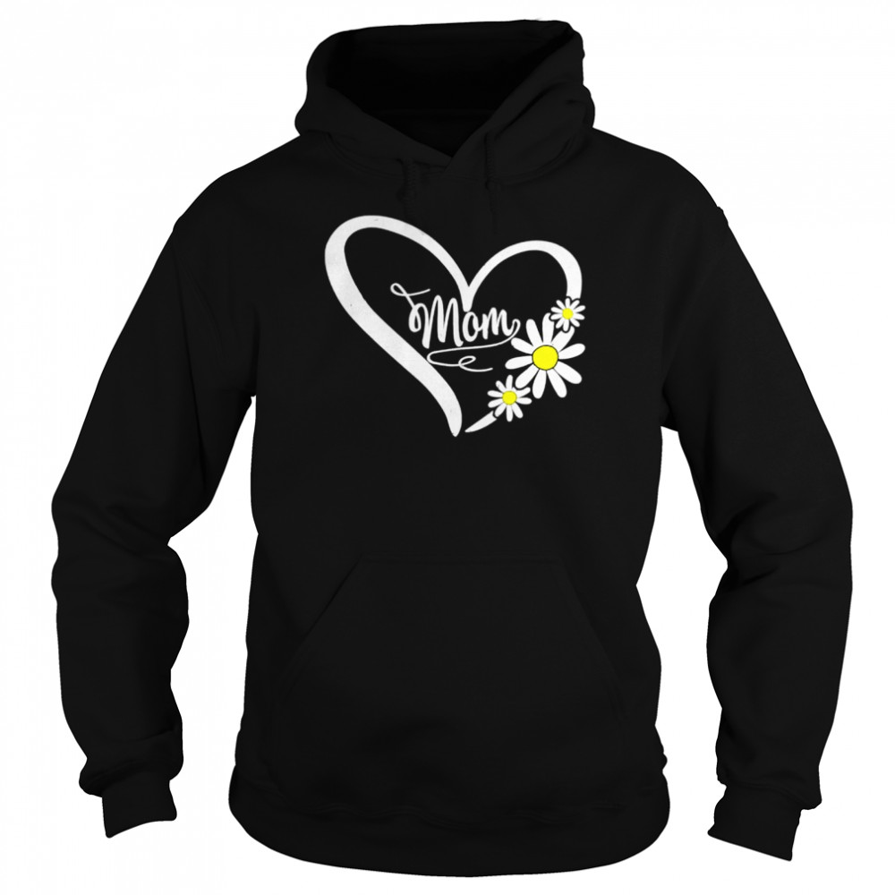 Happy mother’s day mom heart daisy flower rainbow  Unisex Hoodie