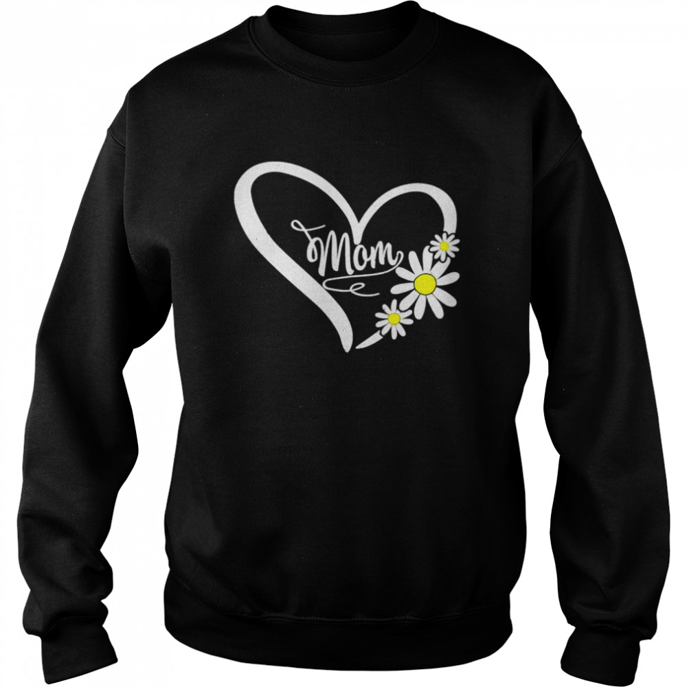 Happy mother’s day mom heart daisy flower rainbow  Unisex Sweatshirt