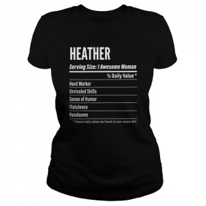 Heather, Nutritional Facts Serving Size, Calories Shirt Classic Women's T-shirt