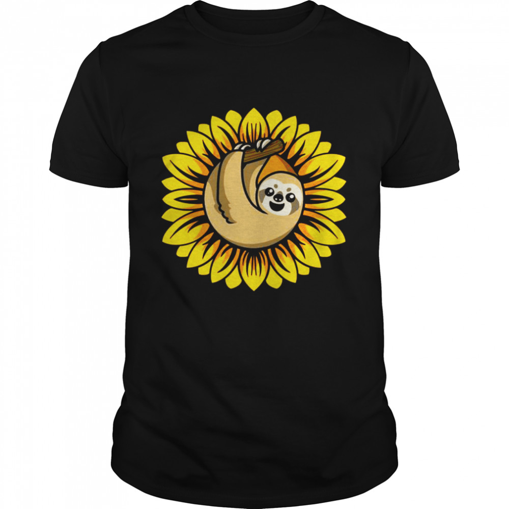 Hobbygärtner Garten Gärtner Faultier Sonnenblume Langarmshirt Shirt