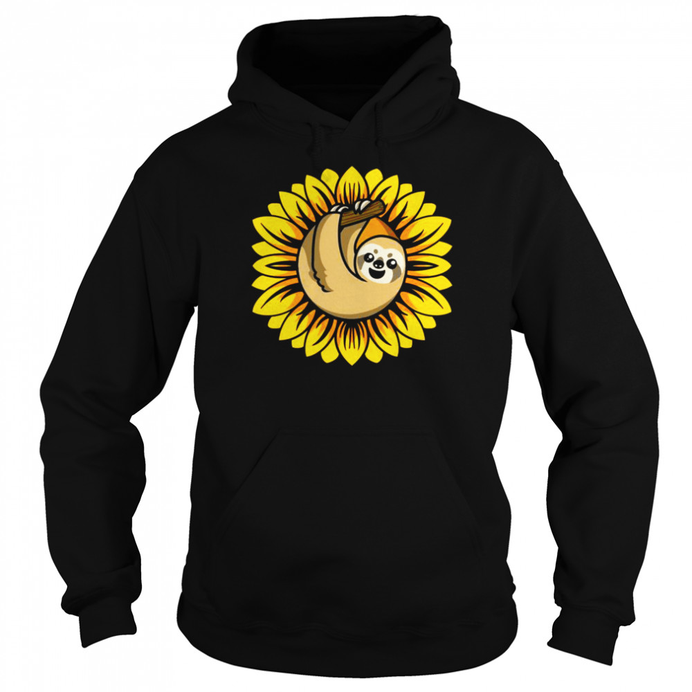 Hobbygärtner Garten Gärtner Faultier Sonnenblume Langarm Shirt Unisex Hoodie