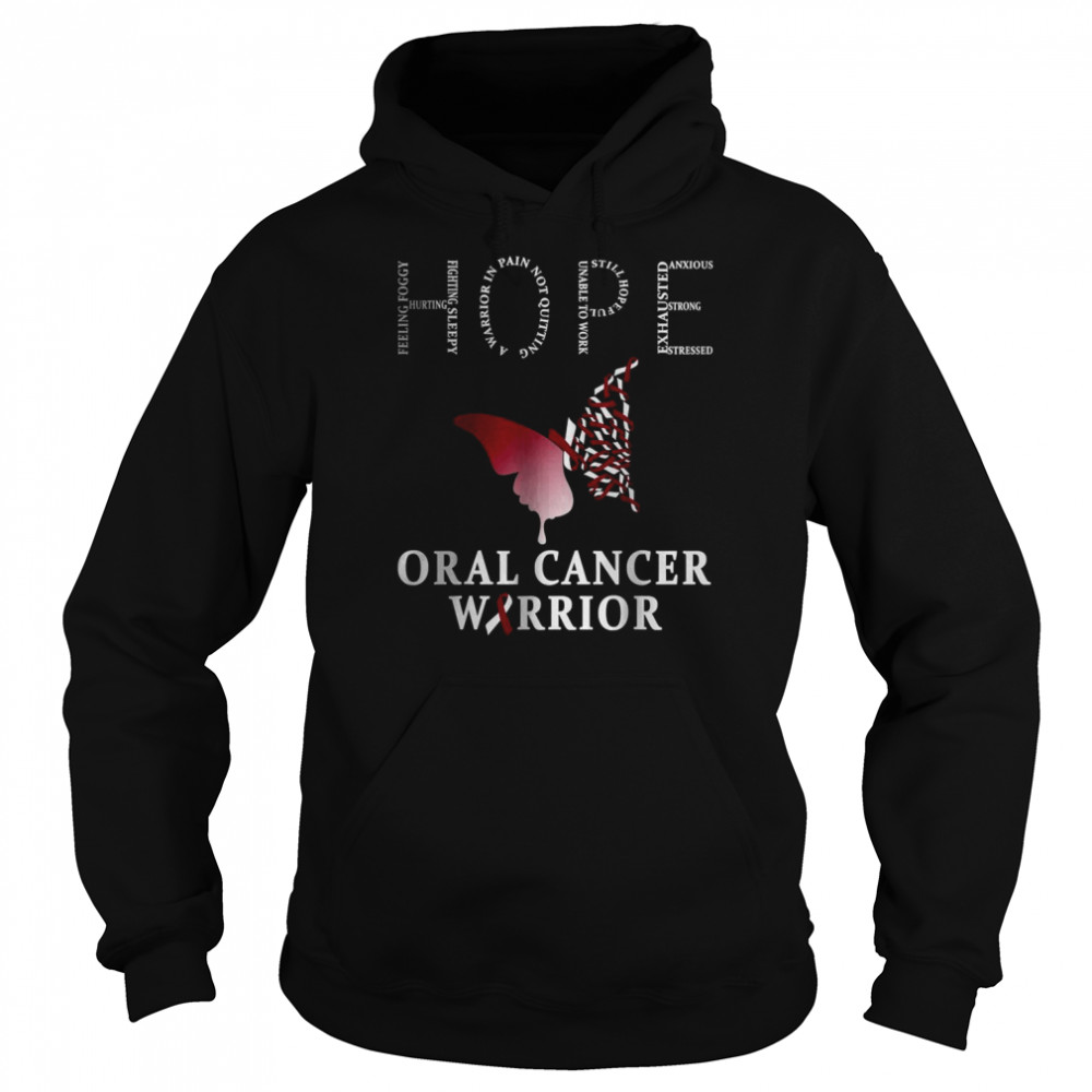 Hope Oral Cancer Warrior T-Shirt Unisex Hoodie