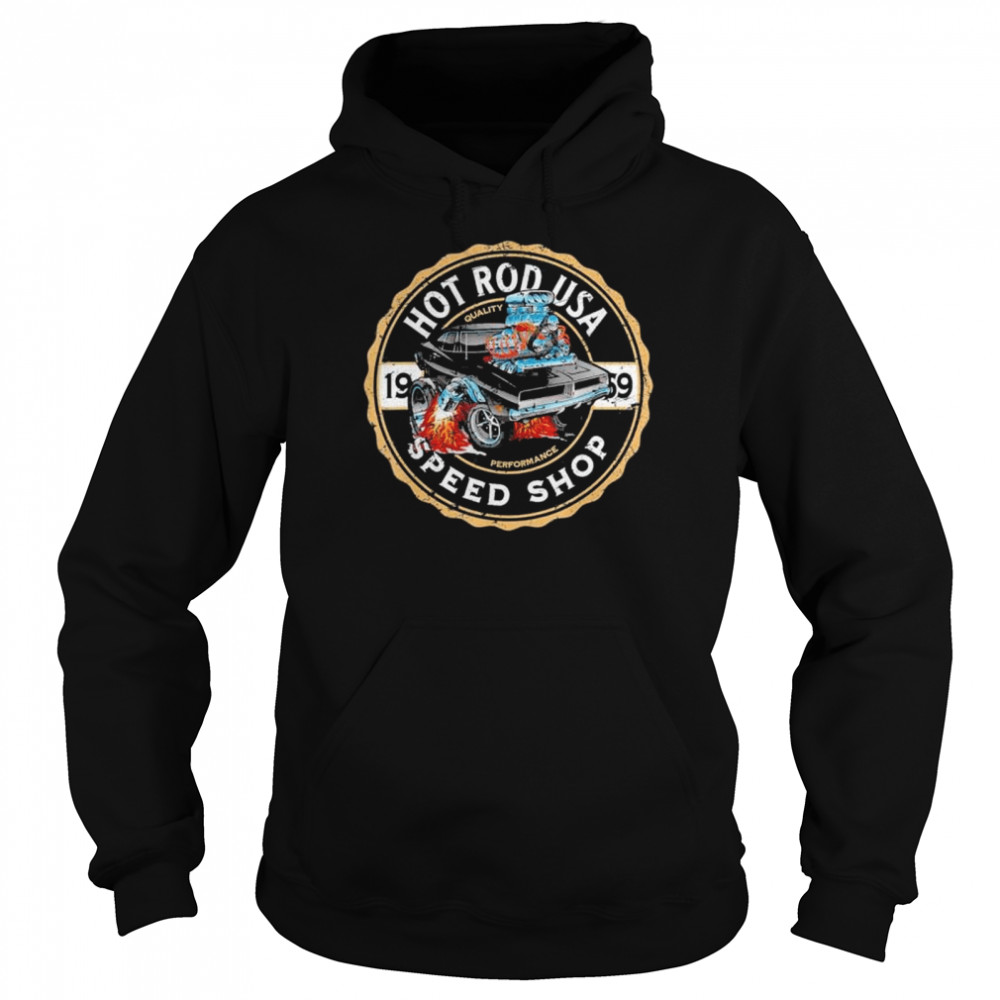 Hot rod usa classic muscle car cartoon 2022  Unisex Hoodie