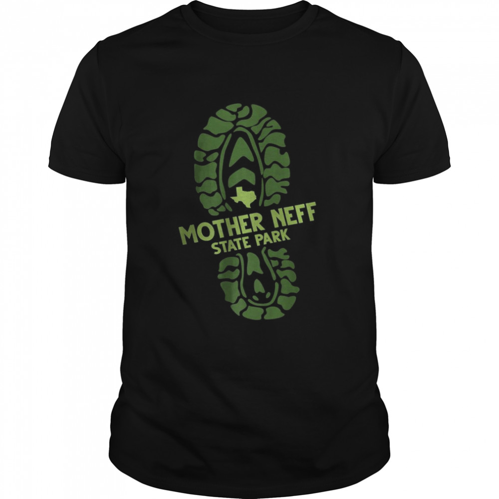 I Love Mother Neff State Park Texas TX Hiking Boot Print T-Shirt