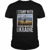 I Stamp With Ukraine Postage Stamp Flag Pride Funny 2022 T-Shirt Classic Men's T-shirt