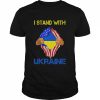 I Stand With Ukraine Ukrainian American Flag Ukraine Usa Shirt Classic Men's T-shirt