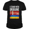 I Stand with Ukraine and Denmark Flag Shirt Classic Men's T-shirt