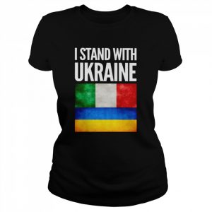 I Stand with Ukraine and Italy Flag Shirt Classic Women's T-shirt