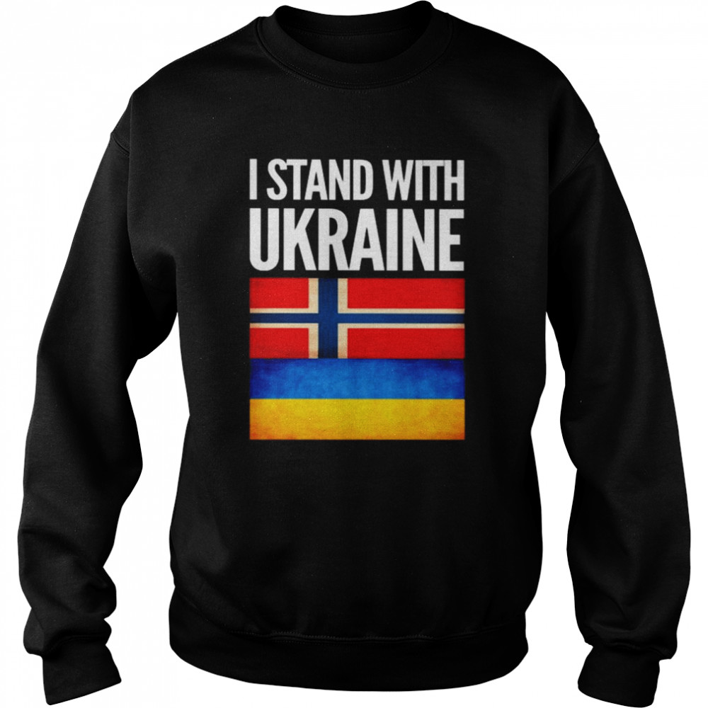 I Stand with Ukraine and Norway Flag Shirt Unisex Sweatshirt