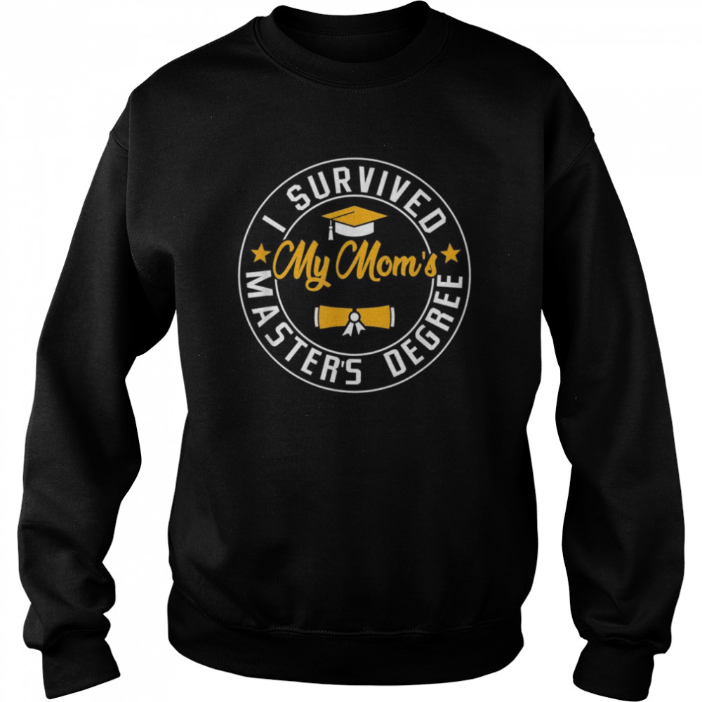 I Survived My Mom’s Master’s Degree Happy Senior Class Shirt Unisex Sweatshirt