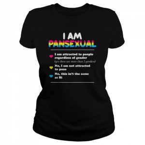 I am pansexual lgbtqia pride rainbow hearts  Classic Women's T-shirt