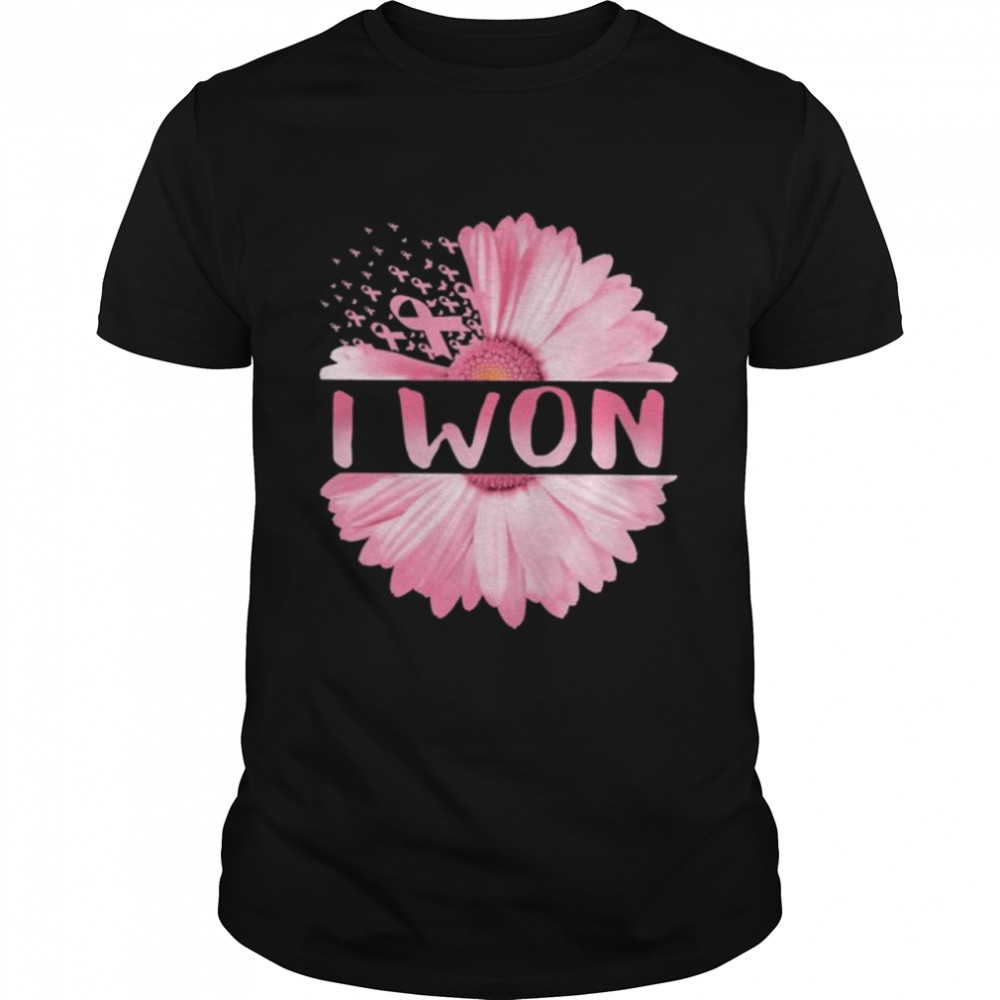 I won sunflower pink shirt