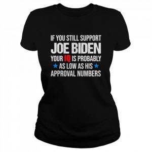 If you still support Joe Biden your iq is probably lower  Classic Women's T-shirt