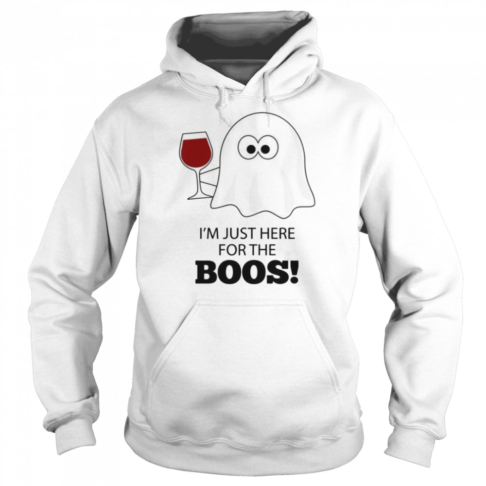 I’m Just Here for the Boos Lustiger HalloweenWein Langarm  Unisex Hoodie