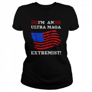 I’m an ultra maga proud pro Trump anti biden vintage us flag  Classic Women's T-shirt