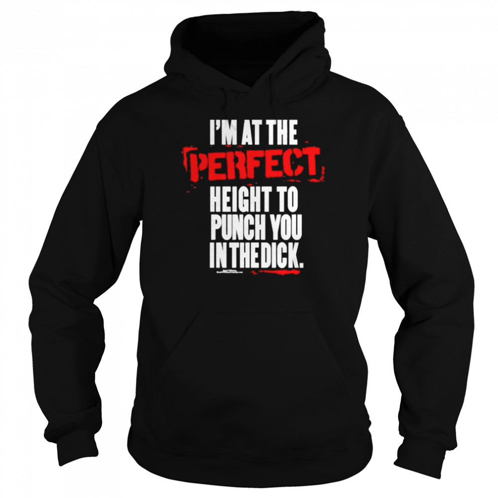 I’m at the perfect height to punch you in the dick  Unisex Hoodie