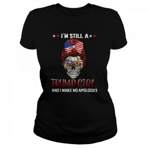 I’m still a Trump girl 4th july maga Trump messy bun  Classic Women's T-shirt