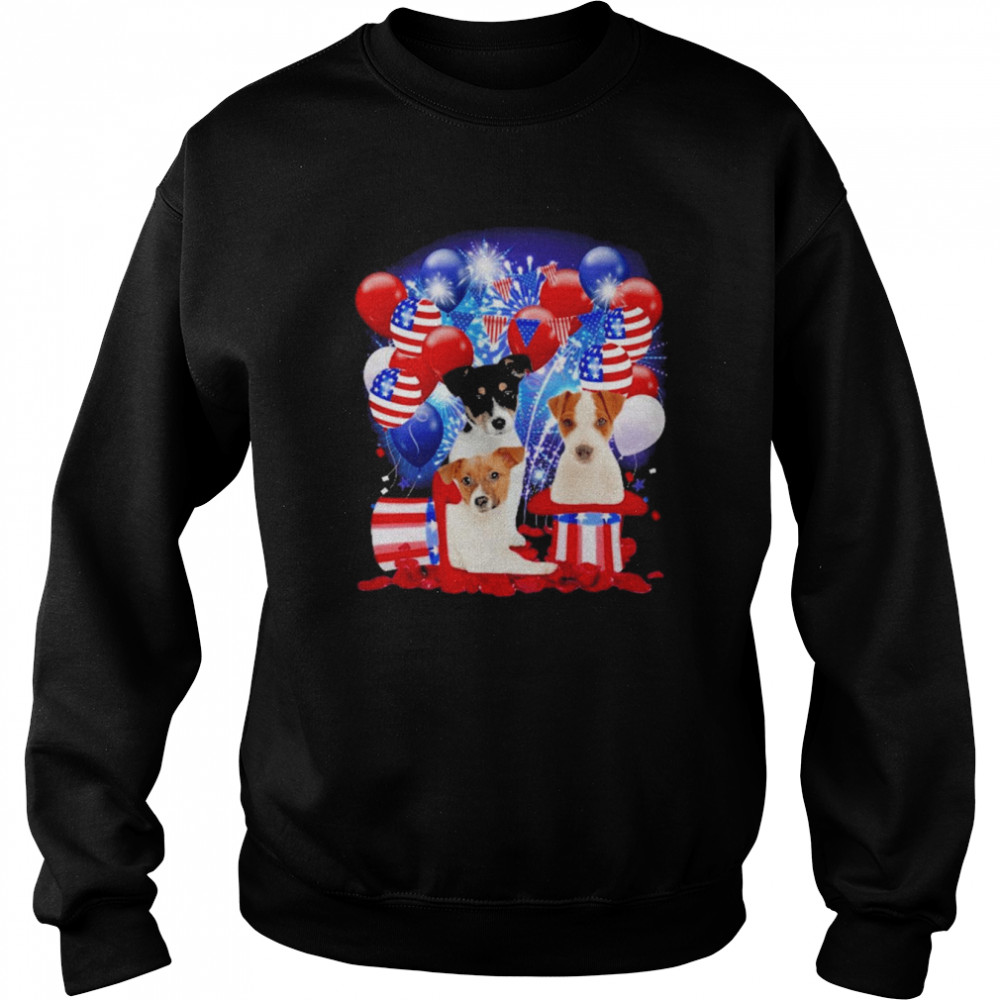 Jack Russell Terrier Balloons Fireworks Shirt Unisex Sweatshirt