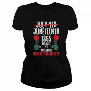 Juneteenth 1865 African Fist Black History Pride BLM Gift T-Shirt Classic Women's T-shirt