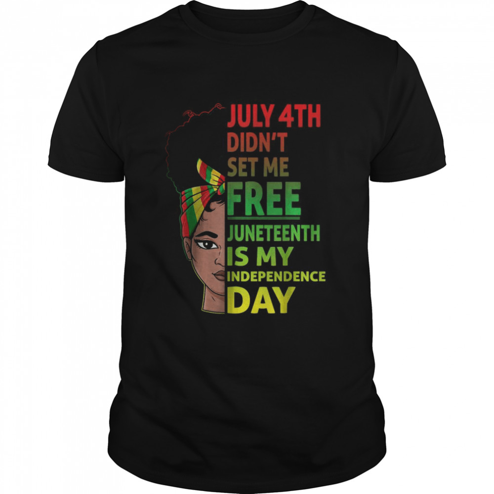 Juneteenth Black Queen Independence 1865 Freedom Woman Girls T-Shirt