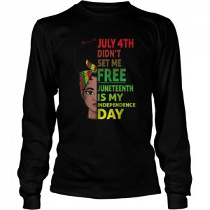 Juneteenth Black Queen Independence 1865 Freedom Woman Girls T-Shirt Long Sleeved T-shirt