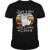 Just A Girl How Loves Cats Cute Kitty Cat Shirt Classic Men's T-shirt