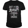 Just A Girl Who Loves Zebras And Cruises Geschenk für Frauen Langarm Shirt Classic Men's T-shirt