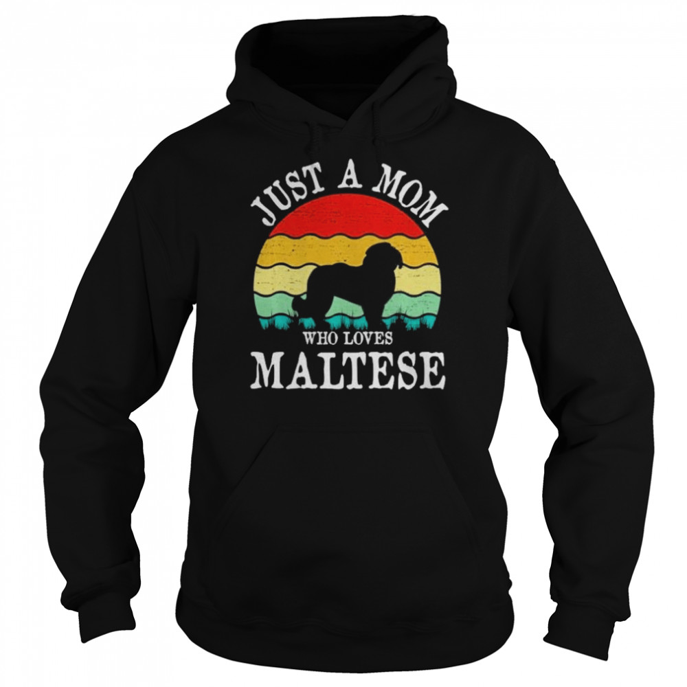 Just A Mom Who Loves Maltese Dog Lover Mom Gift T-Shirt Unisex Hoodie