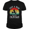 Just A Mom Who Loves Pandas Gift T-Shirt Classic Men's T-shirt