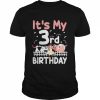 Kids 3 Years Old Girl Farm Animals It’s My 3rd Birthday Shirt Classic Men's T-shirt