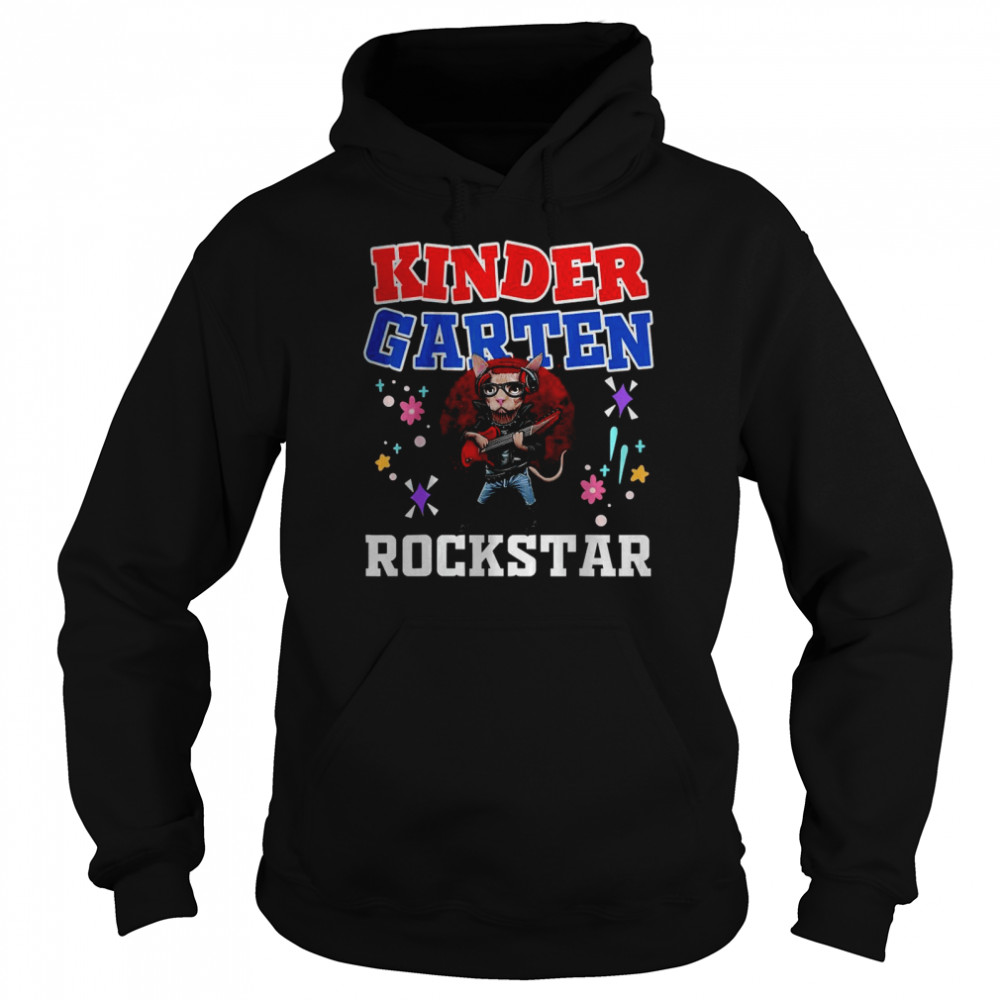 Kids Kindergarten Rock and Roll Star School Grads 2022 T-Shirt Unisex Hoodie