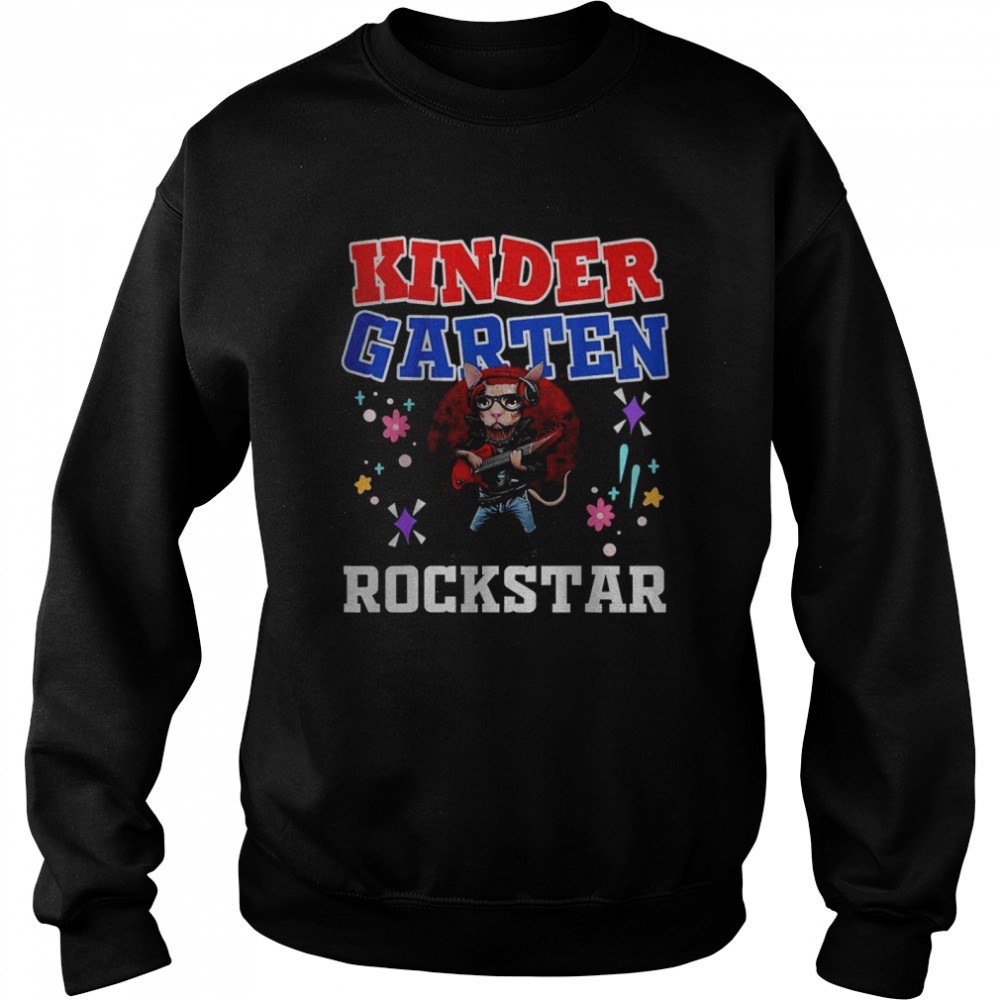 Kids Kindergarten Rock and Roll Star School Grads 2022 T-Shirt Unisex Sweatshirt