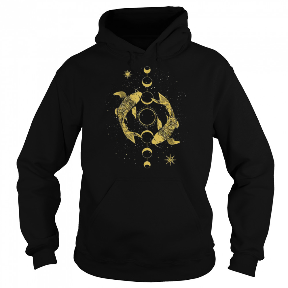 Koi Liebhaber Outfit Ying Yang Karpfen Sonne Mondphase JapanShirt Shirt Unisex Hoodie