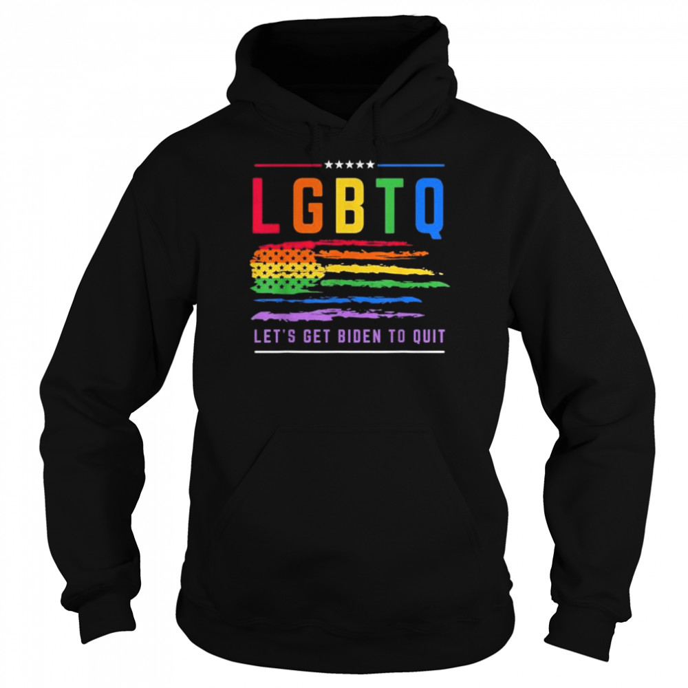 LGBTQ gay pride let’s get biden to quit political  Unisex Hoodie