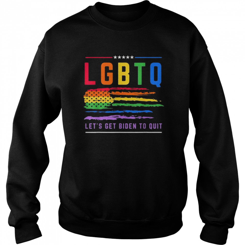 LGBTQ gay pride let’s get biden to quit political  Unisex Sweatshirt