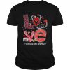 LOVE Heart Stethoscope Healthcare Worker Valentine DayShirt Shirt Classic Men's T-shirt