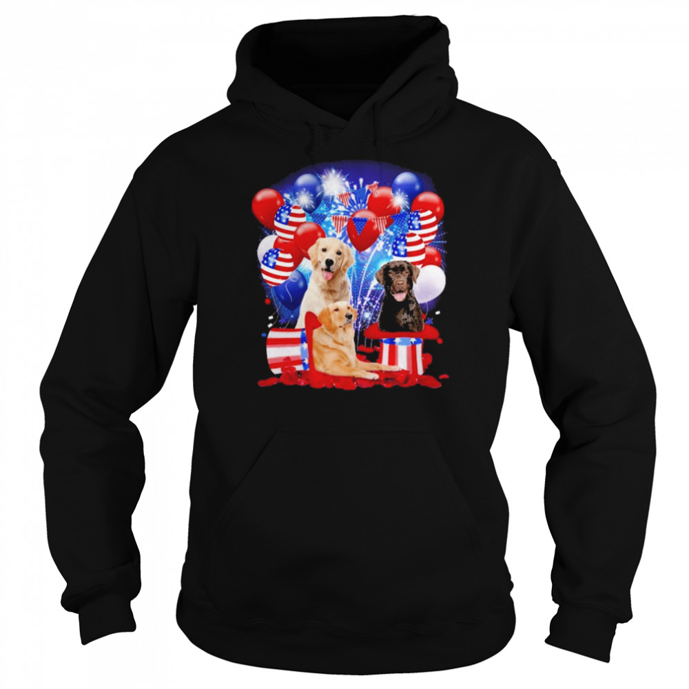 Labrador Retriever Ballons Fireworks Balloons Fireworks Shirt Unisex Hoodie