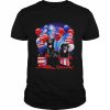 Labrador Retriever black Balloons Fireworks Shirt Classic Men's T-shirt