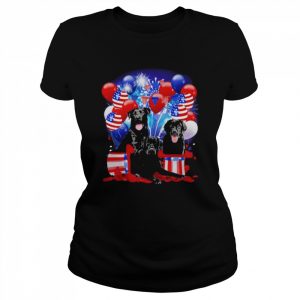 Labrador Retriever black Balloons Fireworks Shirt Classic Women's T-shirt