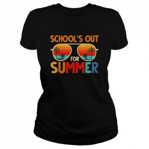 Last day of school retro schools out for summer teacher  Classic Women's T-shirt