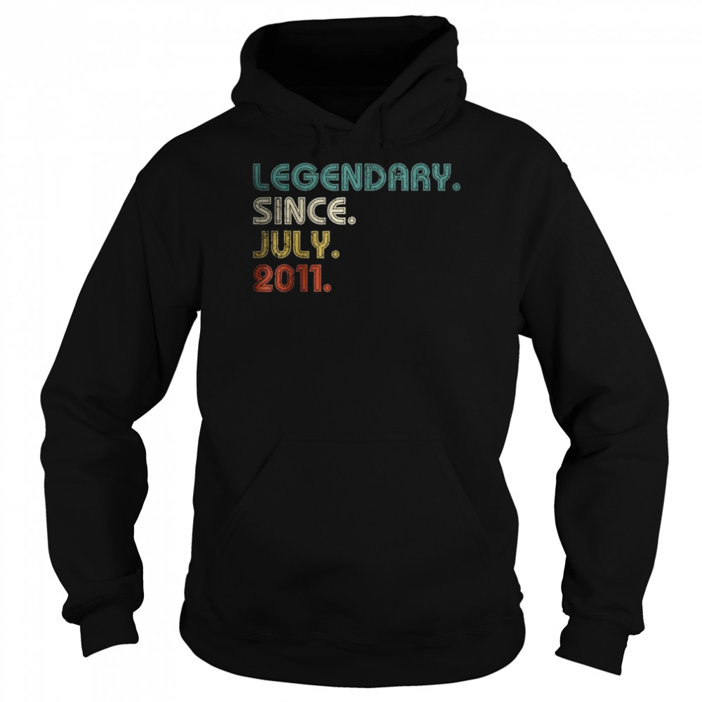 Legend Since July 2011 11th Birthday T-Shirt Unisex Hoodie