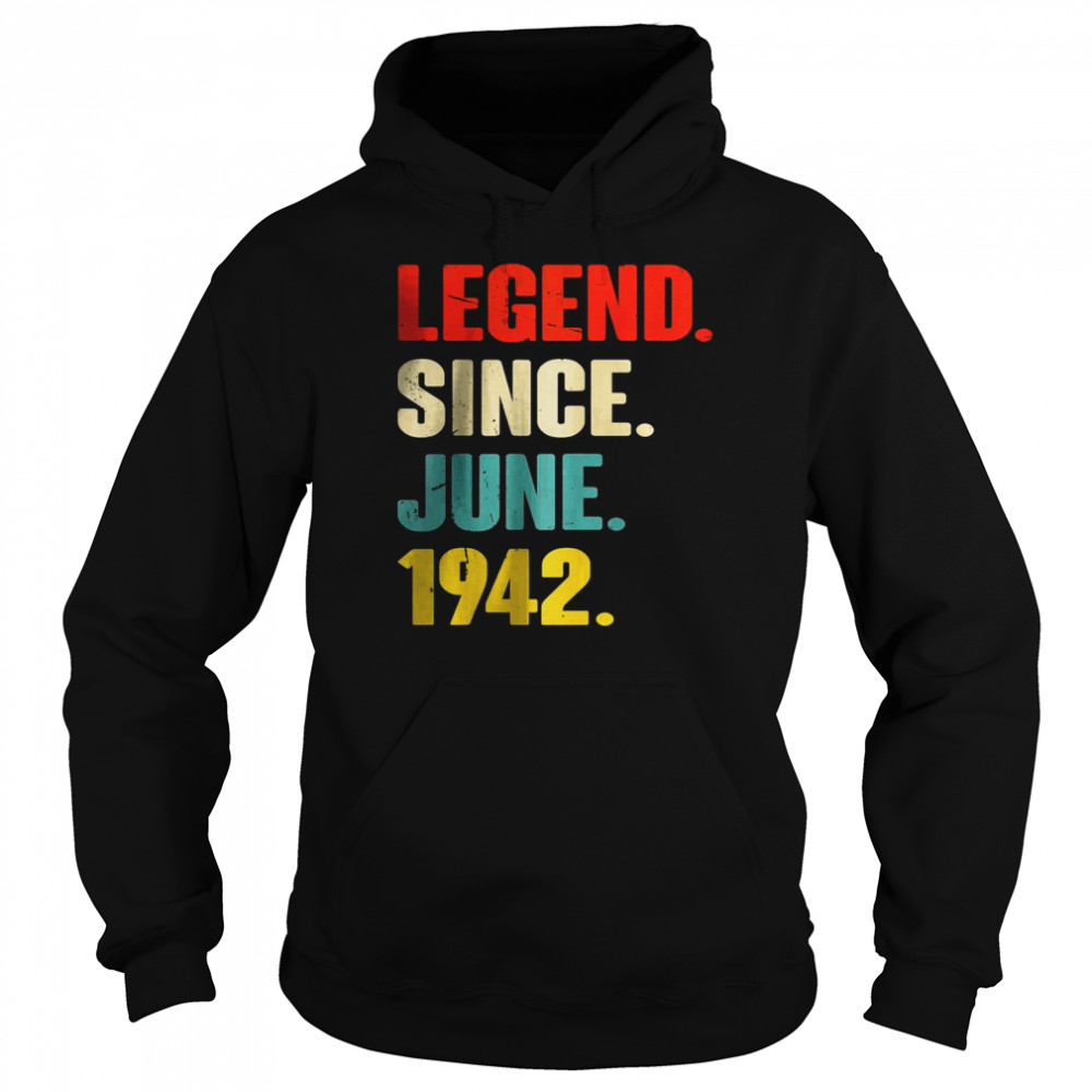 Legend Since June 1942 Shirt Unisex Hoodie