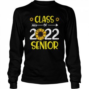 Leopard Sunflower Class Of 2022 Senior Graduation Graduate Shirt Long Sleeved T-shirt