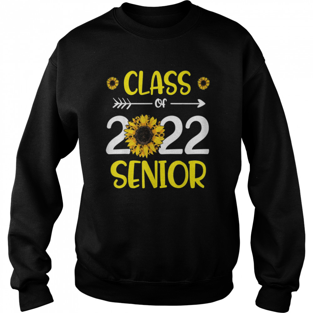 Leopard Sunflower Class Of 2022 Senior Graduation Graduate Shirt Unisex Sweatshirt