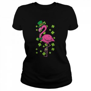 Leprechaun Flamingo Shamrock St Patricks Day Animal Shirt Classic Women's T-shirt