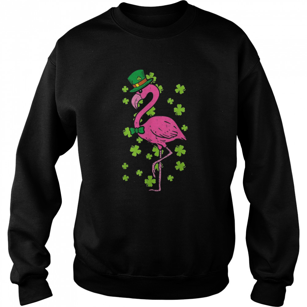 Leprechaun Flamingo Shamrock St Patricks Day Animal Shirt Unisex Sweatshirt